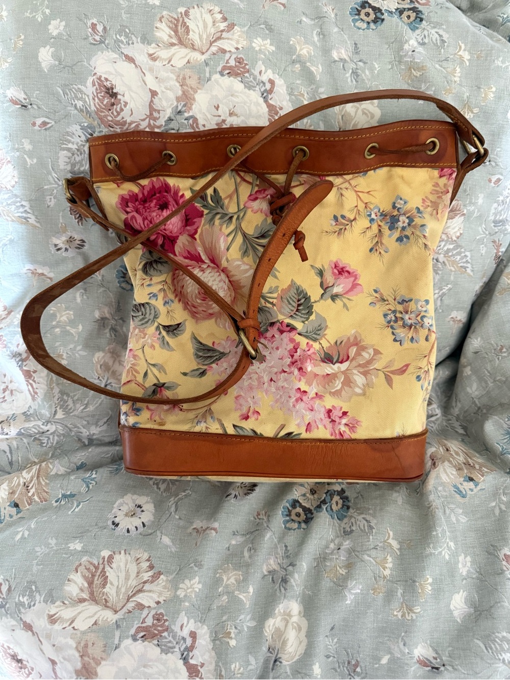 Ralph Lauren vintage floral bucket bag